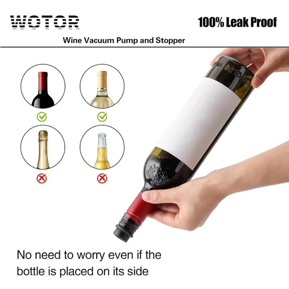 Rotor Vacuum Wine Pump with 4 Stoppers - Picture 3 of 9